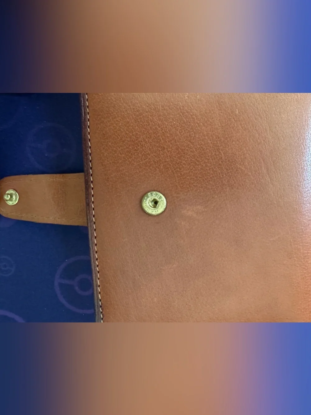 Coach Tan Leather Snap Wallet